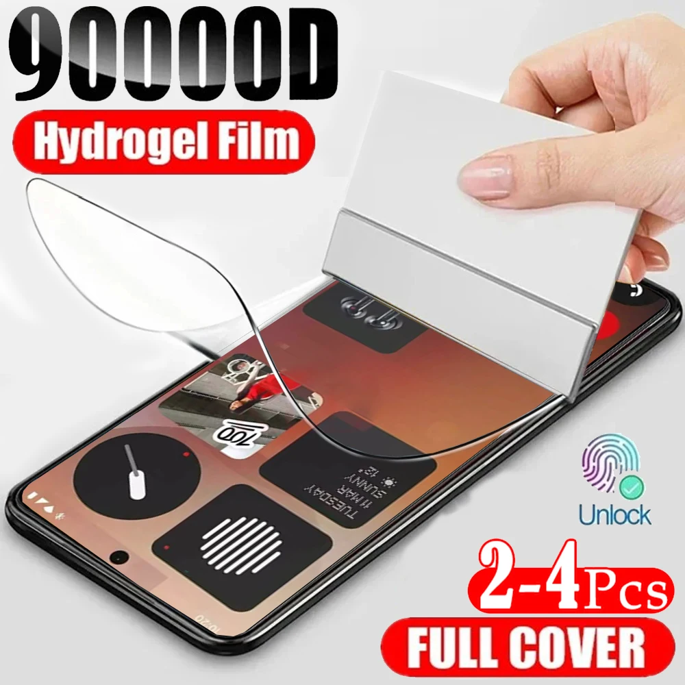 2-4pcs Full Cover Flexible Silicone Hydrogel Film For Nothing Phone 3a Pro 2a Plus Screen Protector for Nothing CMF Phone 1 Film