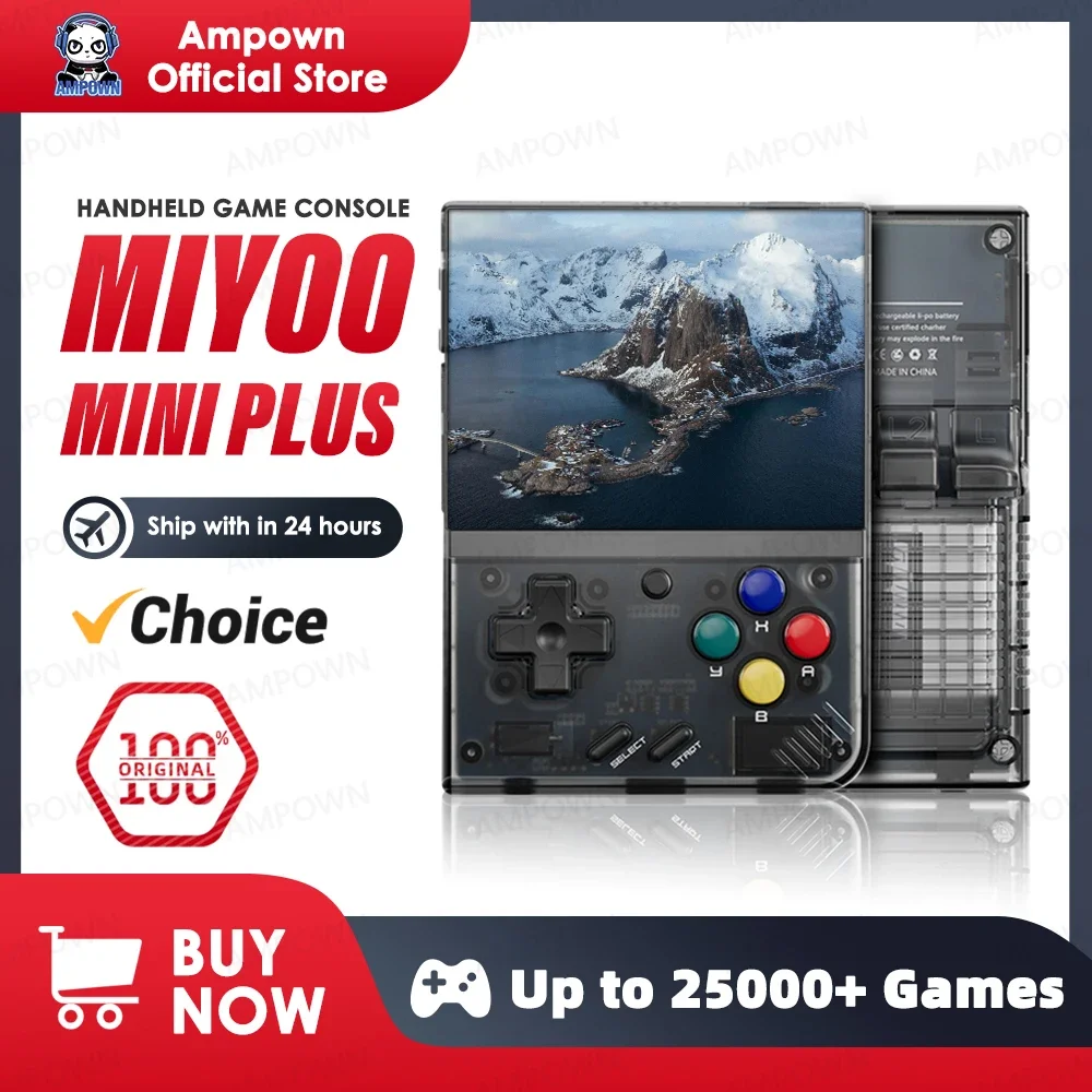 Consola de juegos portátil Retro MIYOO Mini Plus V2 Mini + pantalla IPS consola de videojuegos clásica sistema Linux regalo para niños