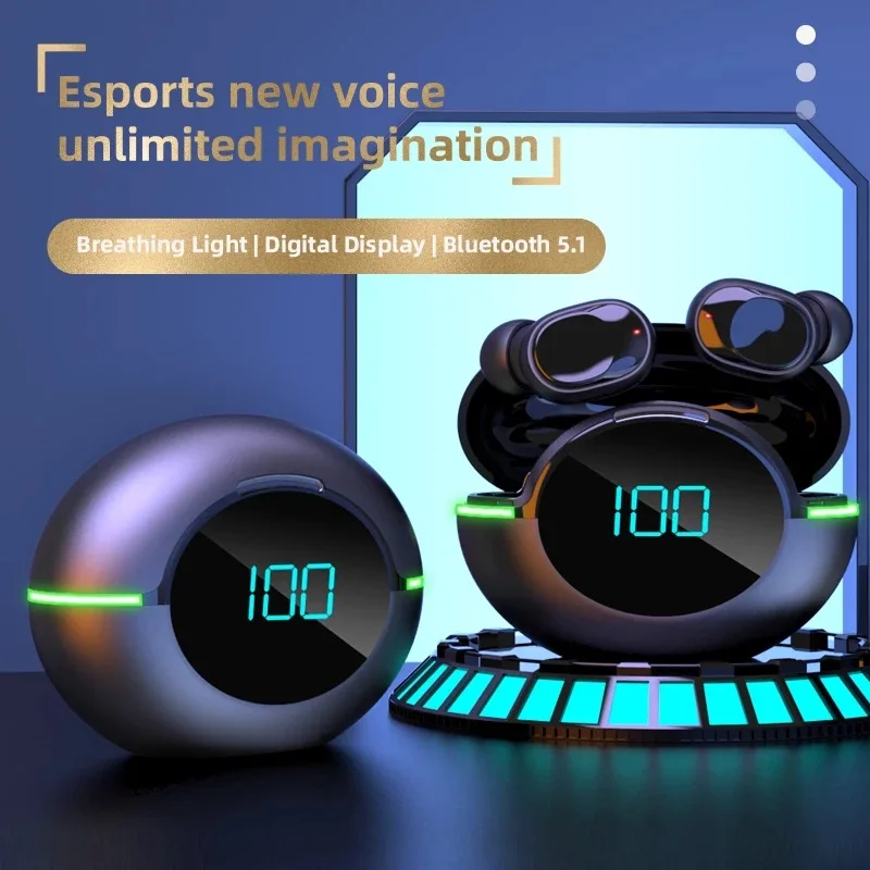 102154-6rlxp2.jpg # Y80 nuevos auriculares Bluetooth Tws inalámbricos deportes correr impermeable reducción de ruido Gaming Esports pantalla Digital móvil