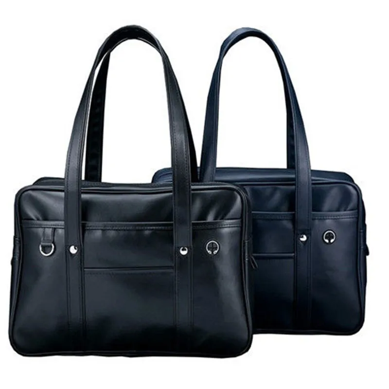 Bolso de uniforme JK de estudiante bidimensional japonés, mochila escolar de PU para chica, bolso de mensajero impermeable resistente al desgaste de un solo hombro