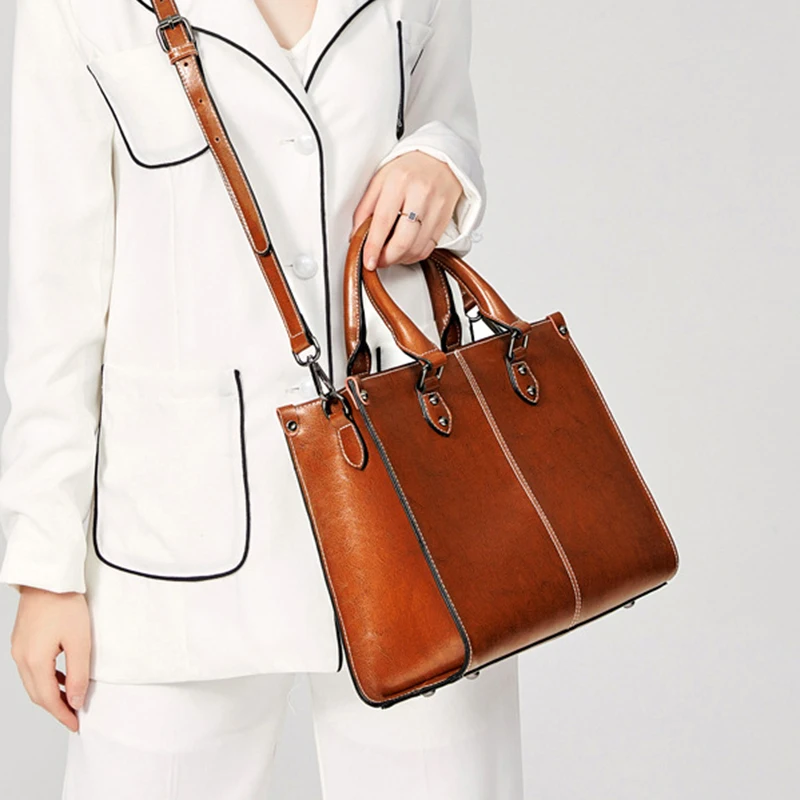 105580-o07bpg.jpg Bolso de mano para mujer, bolso grande de hombro cruzado, bolso de compras de cuero genuino, moda de oficina, bandolera Cuero de vaca Real para mujer, bolsos con asa superior