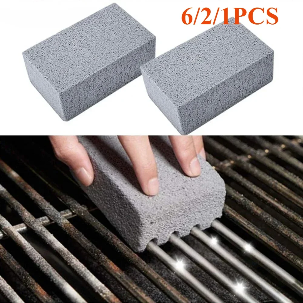 Bloque de ladrillos para limpieza de parrilla de barbacoa, estantes de piedra para limpieza de barbacoa, limpiador de manchas y grasa, herramientas para barbacoa, limpieza de manchas de aceite, 4 Uds.