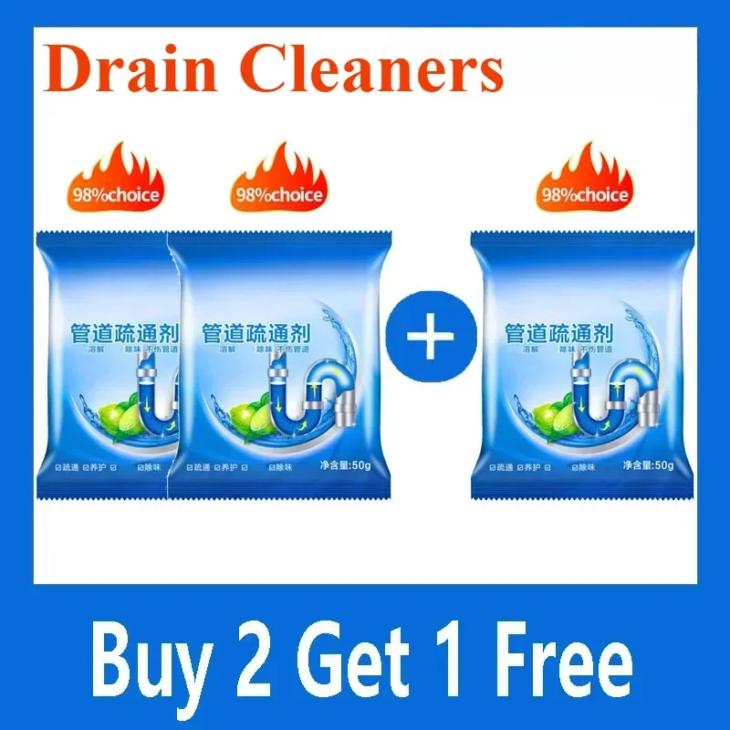 Agente de dragado de tuberías Resolve It in One Go, tubería de agua para cocina, alcantarillado, inodoro, herramienta de limpieza, desodorante, limpiador de drenaje, 10 Uds.