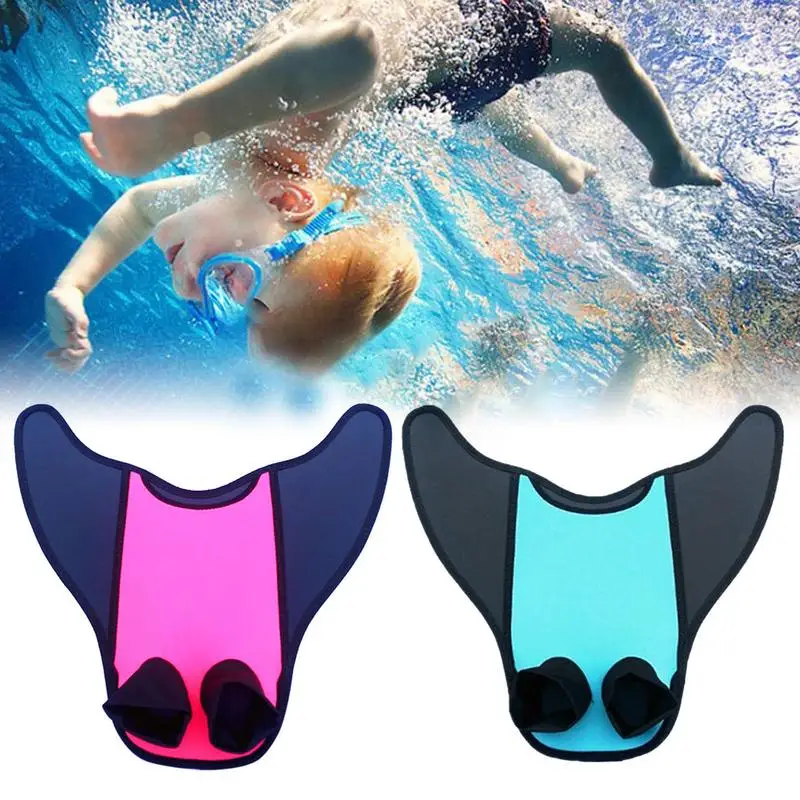 Aletas de doble pie para Entrenamiento de natación, aletas de natación de hoja corta, aletas de natación para equipo de buceo y snorkel