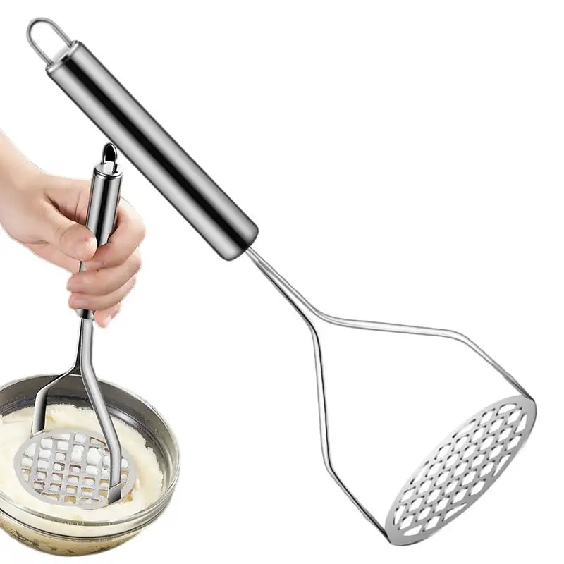 Trituradora de patatas de acero inoxidable, rallador de calabaza y patata púrpura, herramientas, triturador de puré, máquina Manual de alimentos, accesorios Ricers