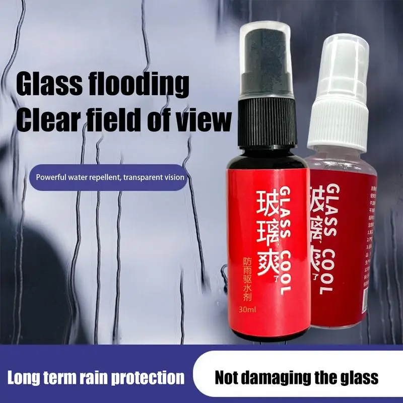 30ml vidrio de coche antiniebla agente a prueba de lluvia seguro parabrisas Spray lavadora fluidos eficaz parabrisas Spray eliminación de agua segura