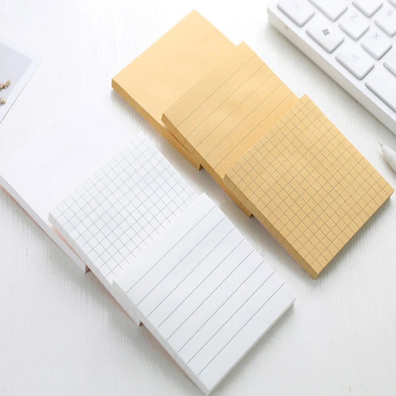 Bloc de notas adhesivas de papelería, marcapáginas de oficina, notas adhesivas de color caqui/blanco/pegatinas en cuaderno, 1 Uds., 80 hojas