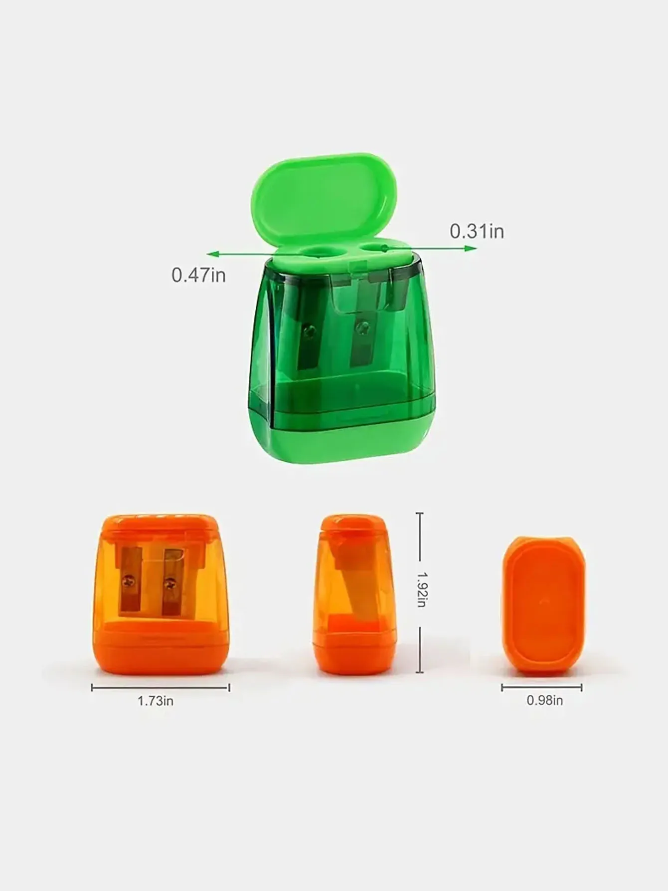Un sacapuntas de dos agujeros para estudiantes de color aleatorio para útiles escolares infantiles: un imprescindible para la escuela inicial