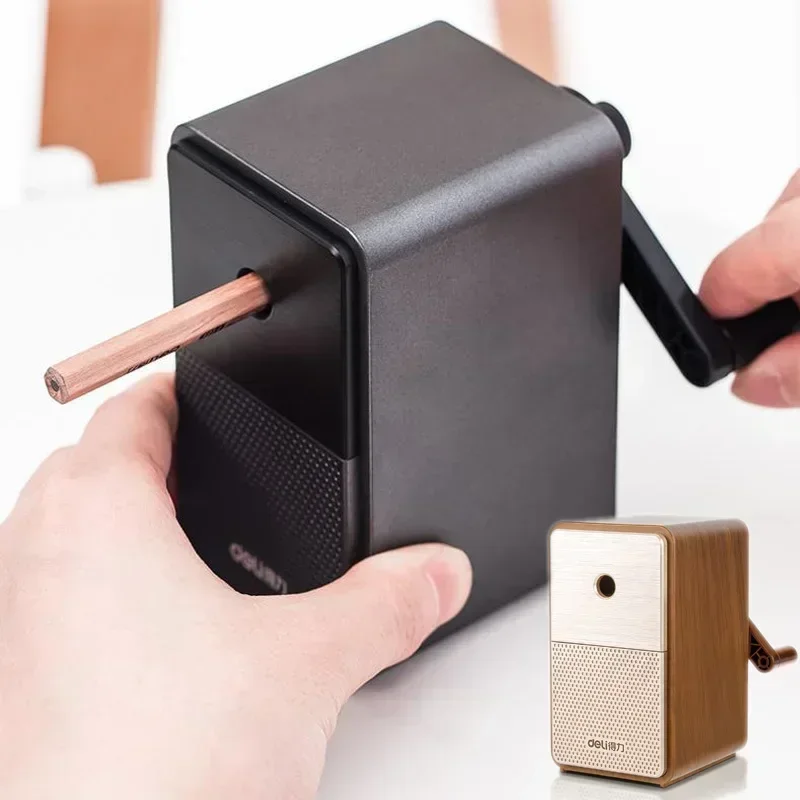 Sacapuntas ajustable con hoja de larga duración, sacapuntas de mesa con manivela, máquina de papelería