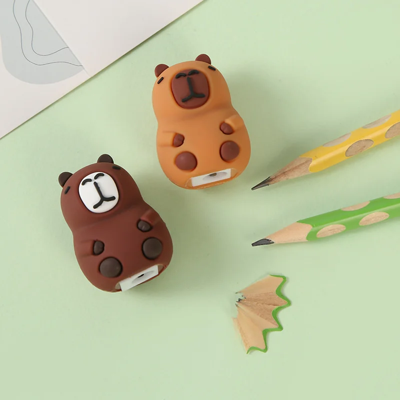 Capybara-sacapuntas creativo, herramientas de corte, material escolar, papelería para estudiantes, regalo de recompensas para profesores
