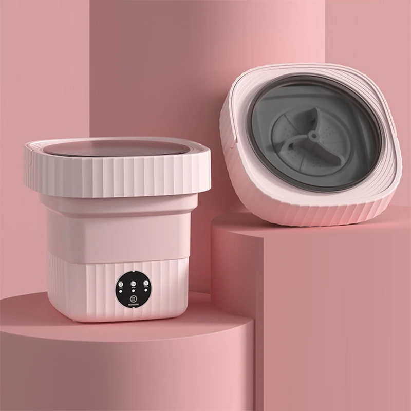 ABYN-Lavadora plegable, lavadora pequeña portátil, Mini máquina de limpieza de ropa interior, enchufe estadounidense
