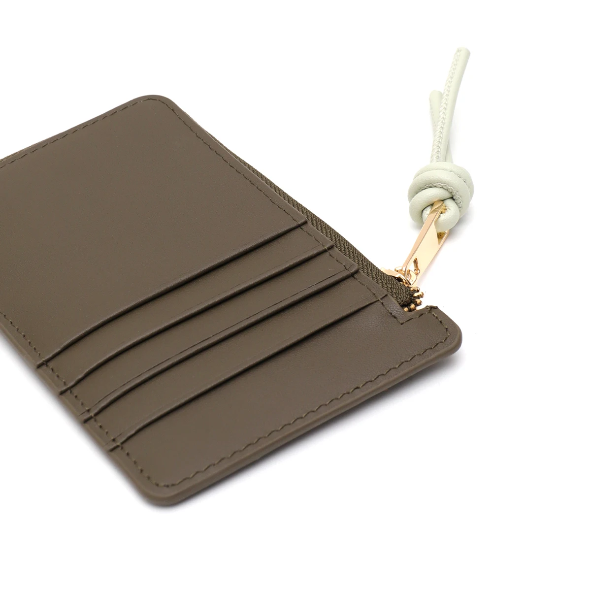 Tarjetero delgado de cuero auténtico a la moda para mujer, tarjetero con cremallera de bloque de Color, tarjetas, monedas, efectivo, monedero diario portátil, cartera pequeña