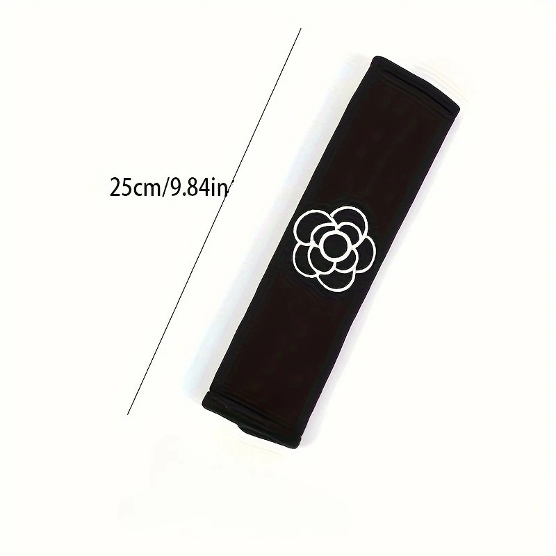 Almohadilla de hombro de flores para cinturón de seguridad de coche, protección de decoración Interior pequeña, cubierta de seguro creativa de dibujos animados, accesorios para coche, 2 uds.