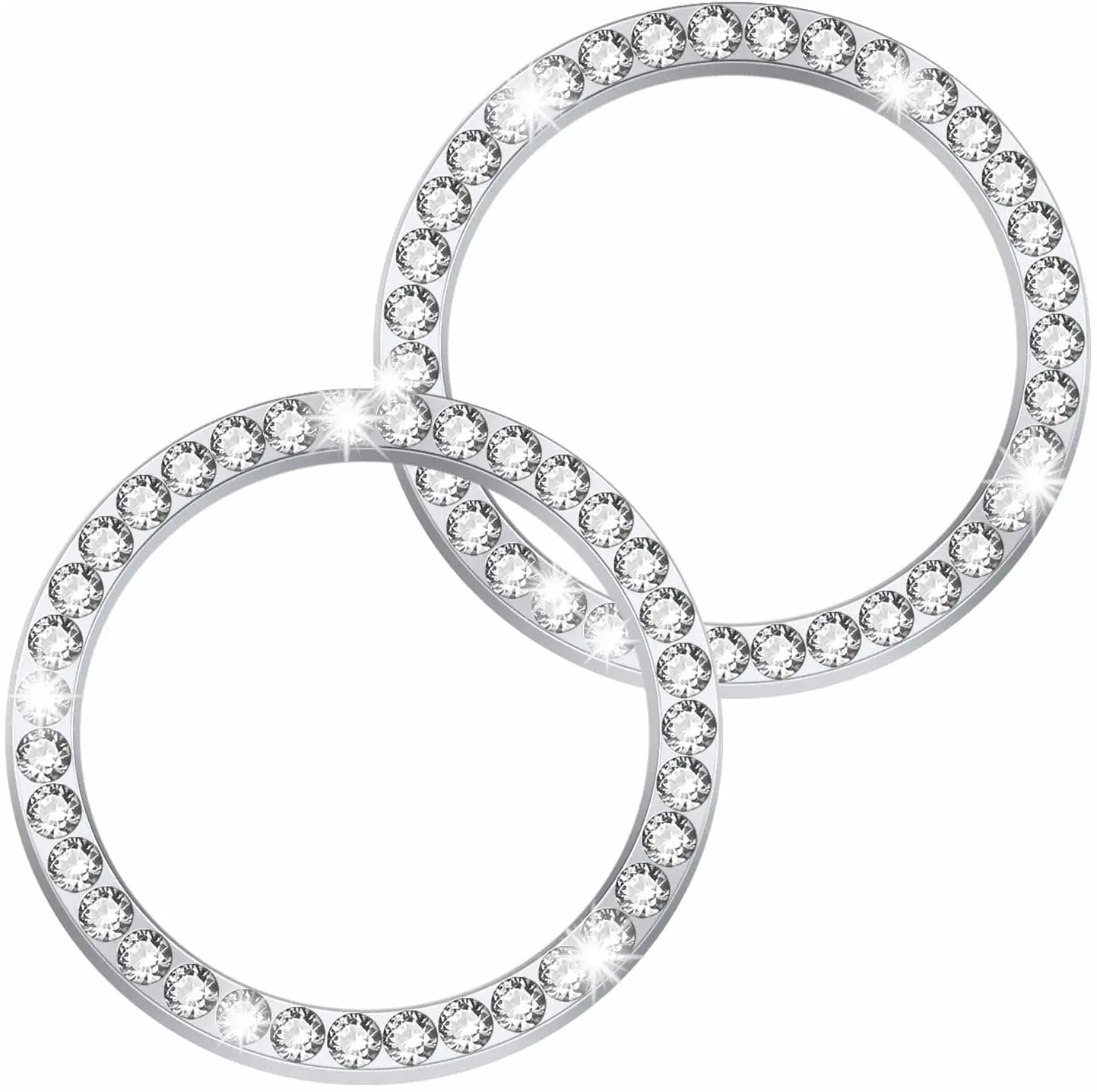 Botón de interruptor de arranque de automóviles, anillo decorativo de diamantes de imitación, accesorios decorativos para automóviles SUV, Interior para niñas