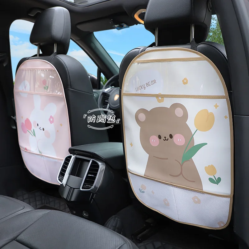 Almohadilla antipatadas para niños, Protector de cubierta trasera de asiento de coche para niños, alfombrilla antipatadas con bolsa, almohadilla antipatadas impermeable, 1 ud.