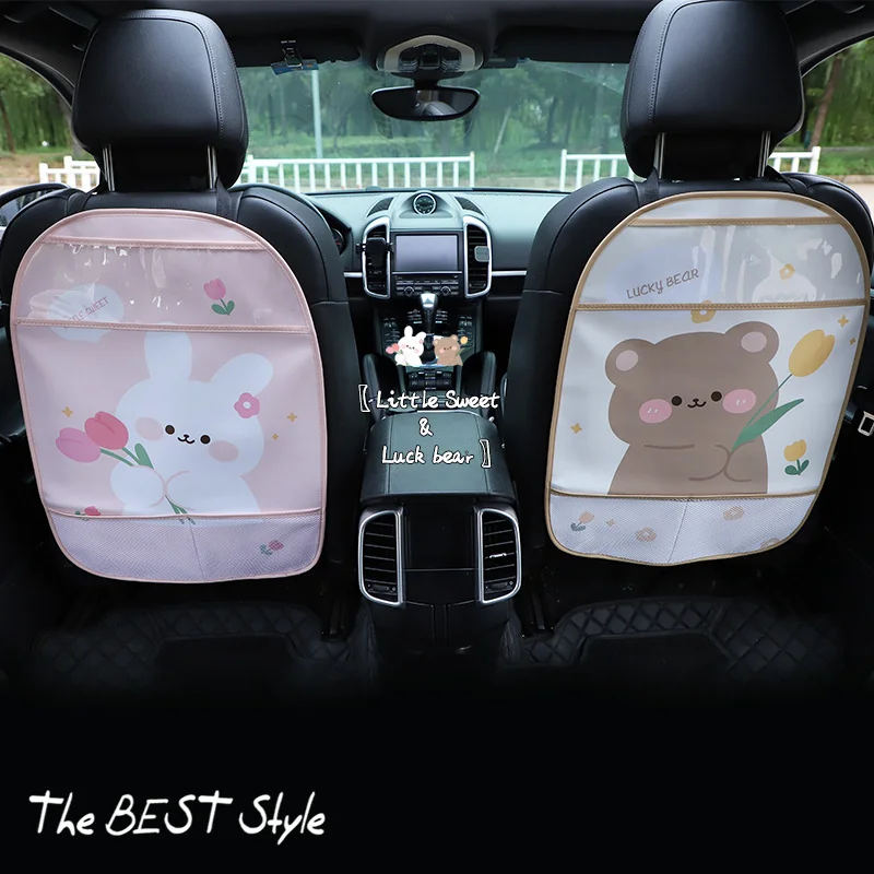 Almohadilla antipatadas para niños, Protector de cubierta trasera de asiento de coche para niños, alfombrilla antipatadas con bolsa, almohadilla antipatadas impermeable, 1 ud.