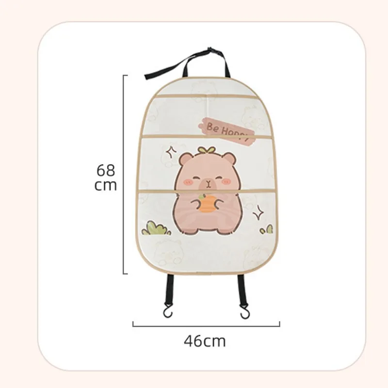 Almohadilla antipatadas para niños, Protector de cubierta trasera de asiento de coche para niños, bolsa de almacenamiento de alfombrilla antipatadas de dibujos animados, impermeable, 1 ud.