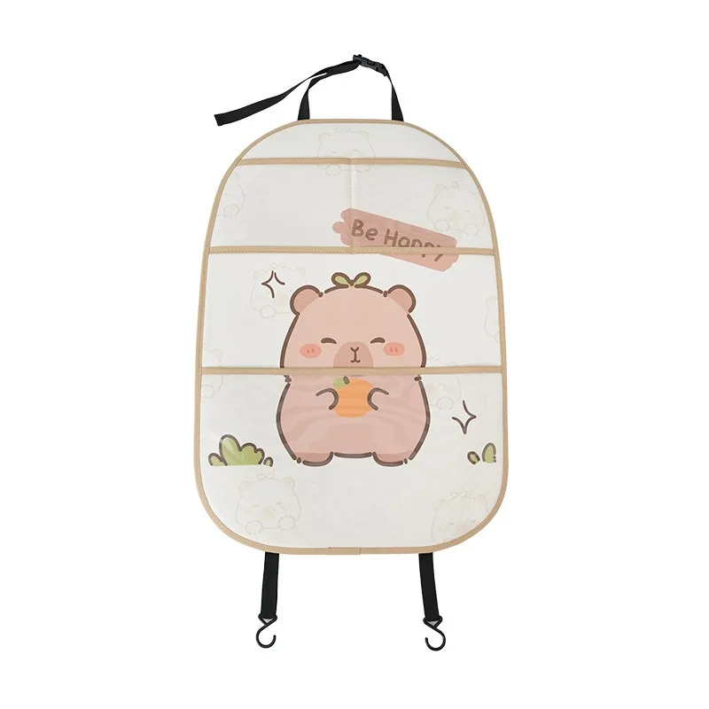 Almohadilla antipatadas para niños, Protector de cubierta trasera de asiento de coche para niños, bolsa de almacenamiento de alfombrilla antipatadas de dibujos animados, impermeable, 1 ud.