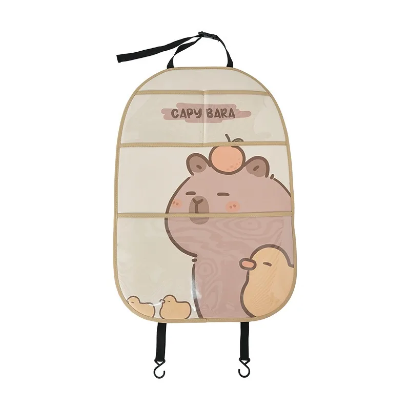 Almohadilla antipatadas para niños, Protector de cubierta trasera de asiento de coche para niños, bolsa de almacenamiento de alfombrilla antipatadas de dibujos animados, impermeable, 1 ud.