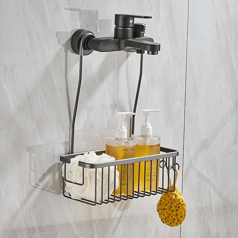 Caddy de ducha colgante, estante de almacenamiento para el baño, cesta de almacenamiento para el baño, accesorios de baño, organización de almacenamiento