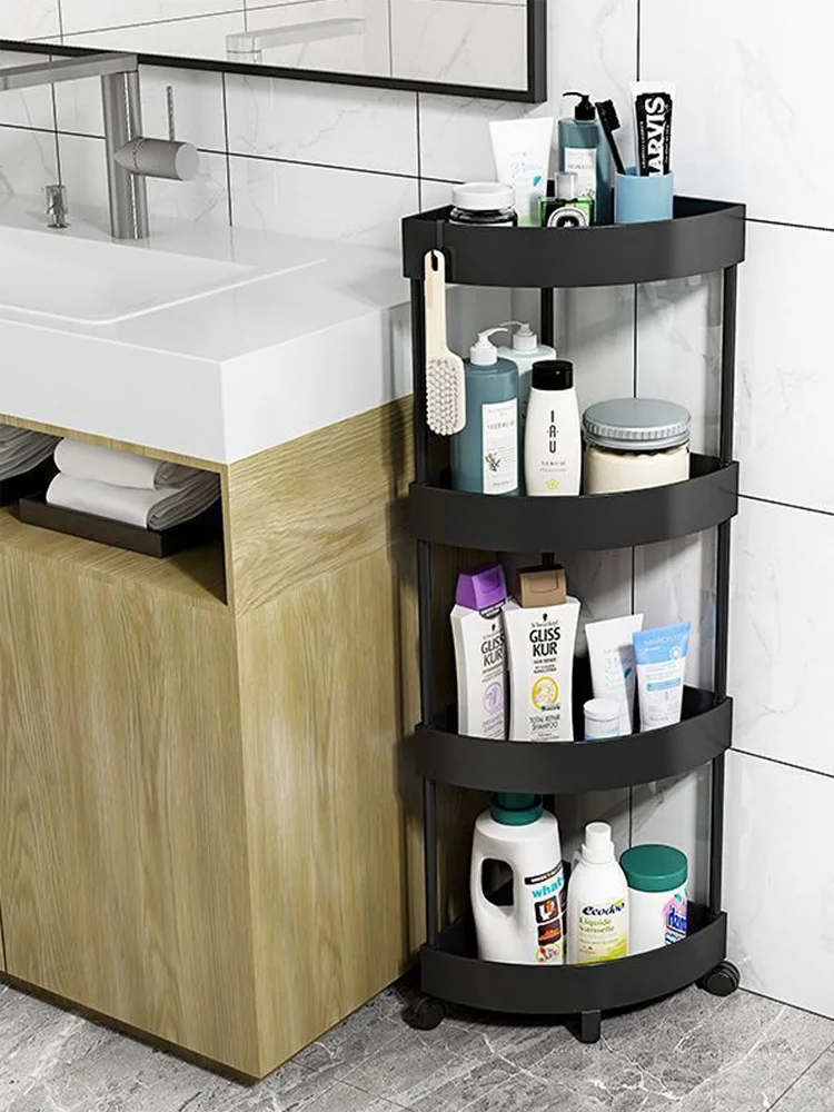 142058-lqldlj.jpg 1 pieza Estantería de almacenamiento de pie para baño, estantería de almacenamiento móvil triangular de varias capas para baño y cocina