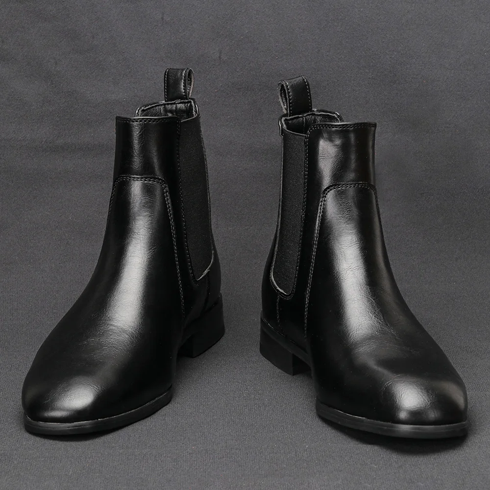 40 ~ 46 Botas Chelsea para hombre 2024 Botas cómodas de cuero de moda para hombre # KD431