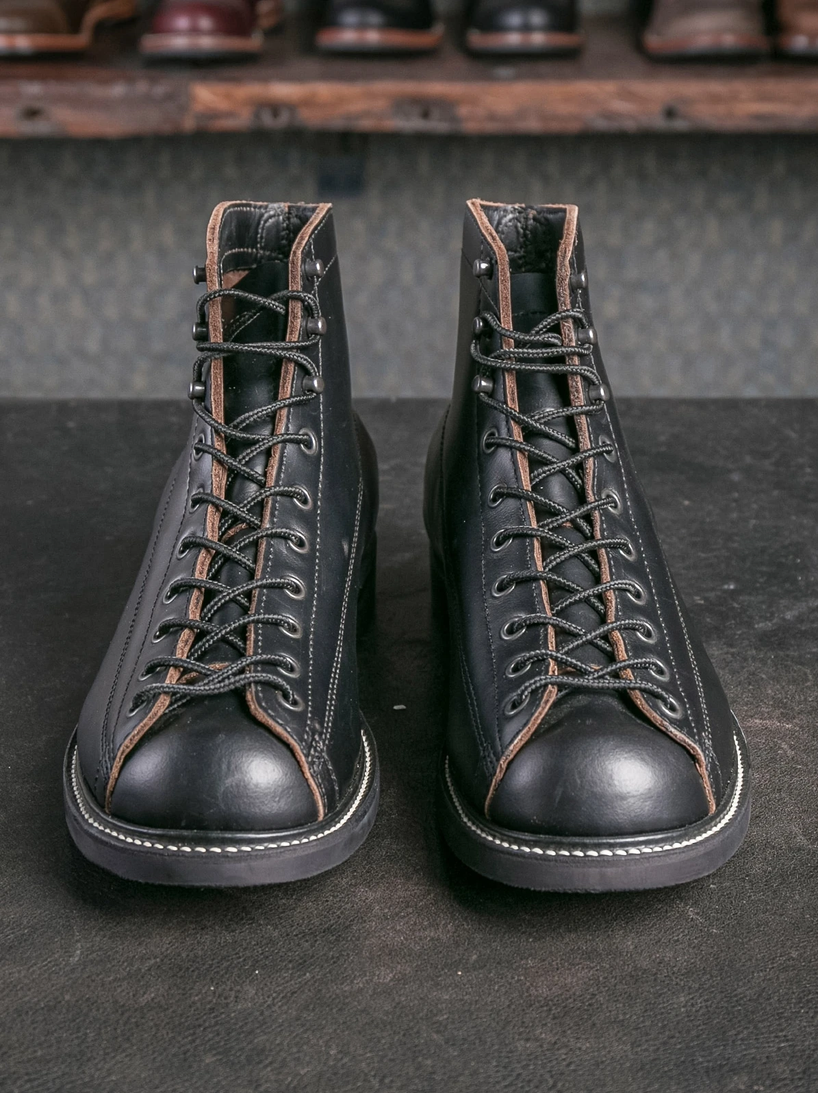 Bota corta de trabajo estilo mono Tito hecha a mano mejorada, bota informal retro con suela de goma, punta redonda, tacón...