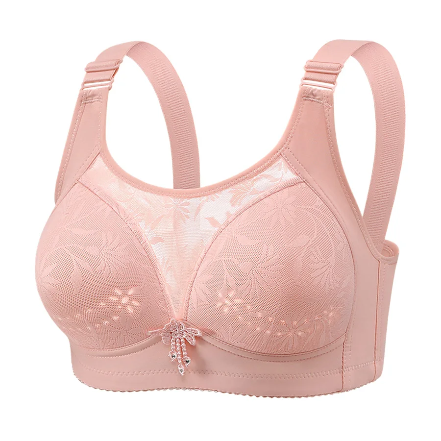 160735-pskd5t.jpg 1/2 Uds 36-46 ropa interior de mujer talla grande Sexy encaje Push Up Top sujetador anillo de acero suave transpirable Sexy señoras Brassier