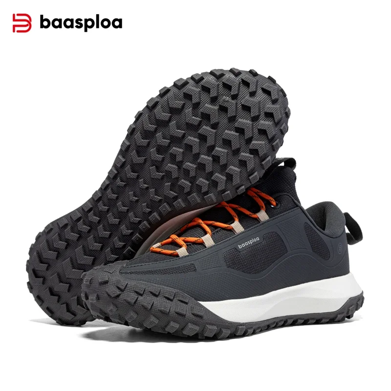 Baasploa, zapatillas de deporte para exteriores para hombre, zapatos de senderismo antideslizantes resistentes al desgaste, zapatos casuales cómodos de calidad para hombre, zapatos para caminar antideslizantes para escalar