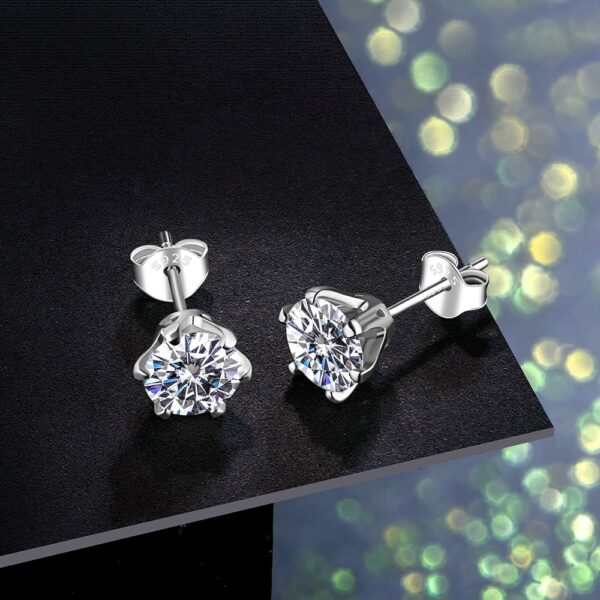 63498-5gcgq4.jpg 0.5 Carat Moissanite Gemstone Stud Earrings