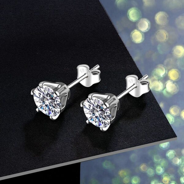 63498-jedxcf.jpg 0.5 Carat Moissanite Gemstone Stud Earrings