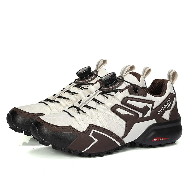 Zapatos de senderismo de alta calidad, duraderos zapatos deportivos al aire libre para hombres, zapatos de cuero para senderismo, zapatillas de deporte con cordones para escalar y cazar