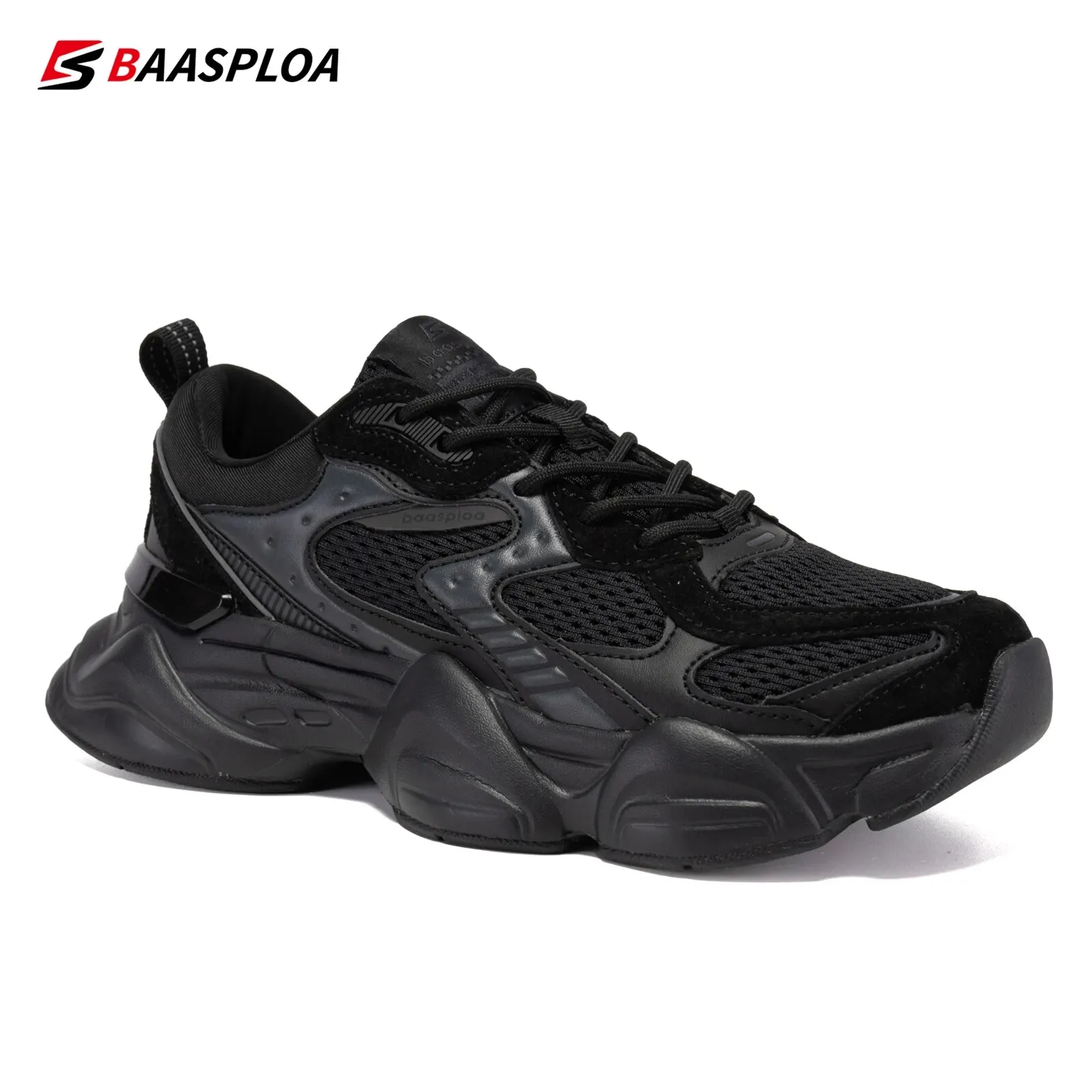85156-u5gror.jpg Baasploa, zapatillas para correr para mujer, zapatillas de cuero con cordones, calzado para exteriores, tenis deportivos antideslizantes, zapatos ligeros para caminar para mujer