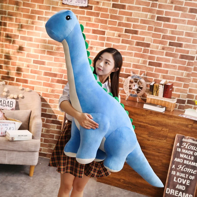 50/80cm dinosaurio tianystropheus peluche Dino azul/verde/rosa niñas niños Navidad Plushie regalo cumpleaños Brinqedos