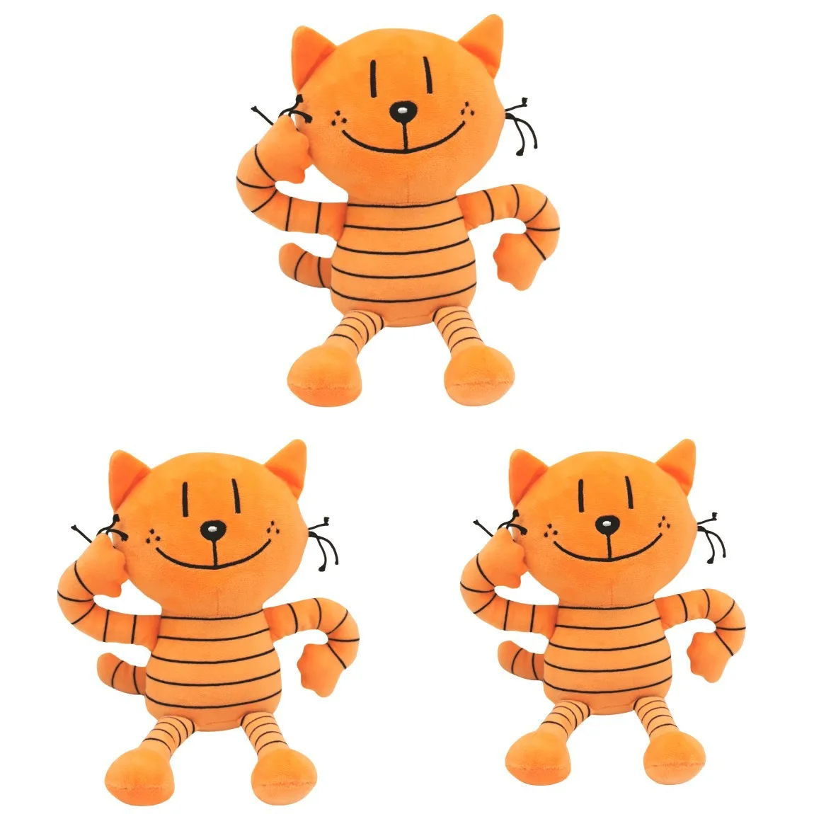 25cm lindo perro hombre juguetes de peluche Dogman muñeco de peluche suave dibujos animados Petey el gato cachorro jefe Plushie figuras de animales regalos de cumpleaños