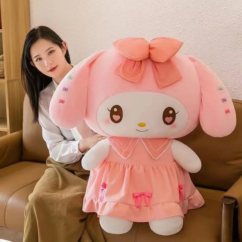99303-ttixgm.jpg 30cm Sanlio vestido púrpura Kuromi peluche de juguete lindo Anime que rodea la melodía muñeco de peluche regalo para el cumpleaños de la novia