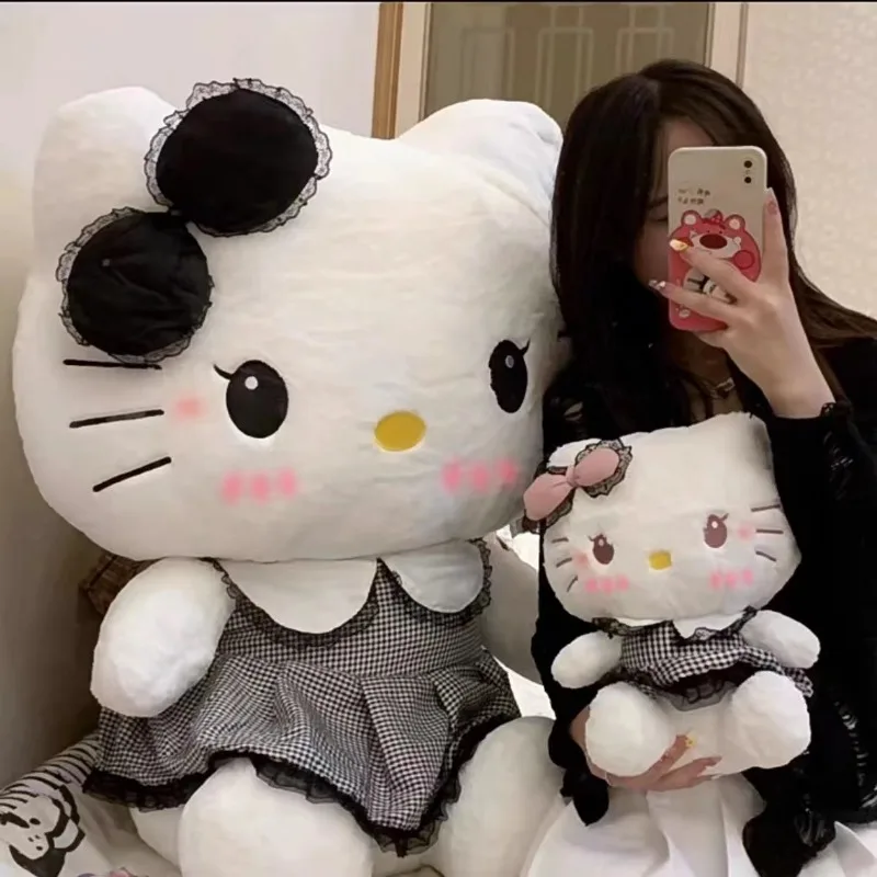 70cm tamaño grande Sanrio Hello Kitty lindos personajes de dibujos animados juguete de peluche decoración de habitación peluches almohada regalo de vacaciones para niños