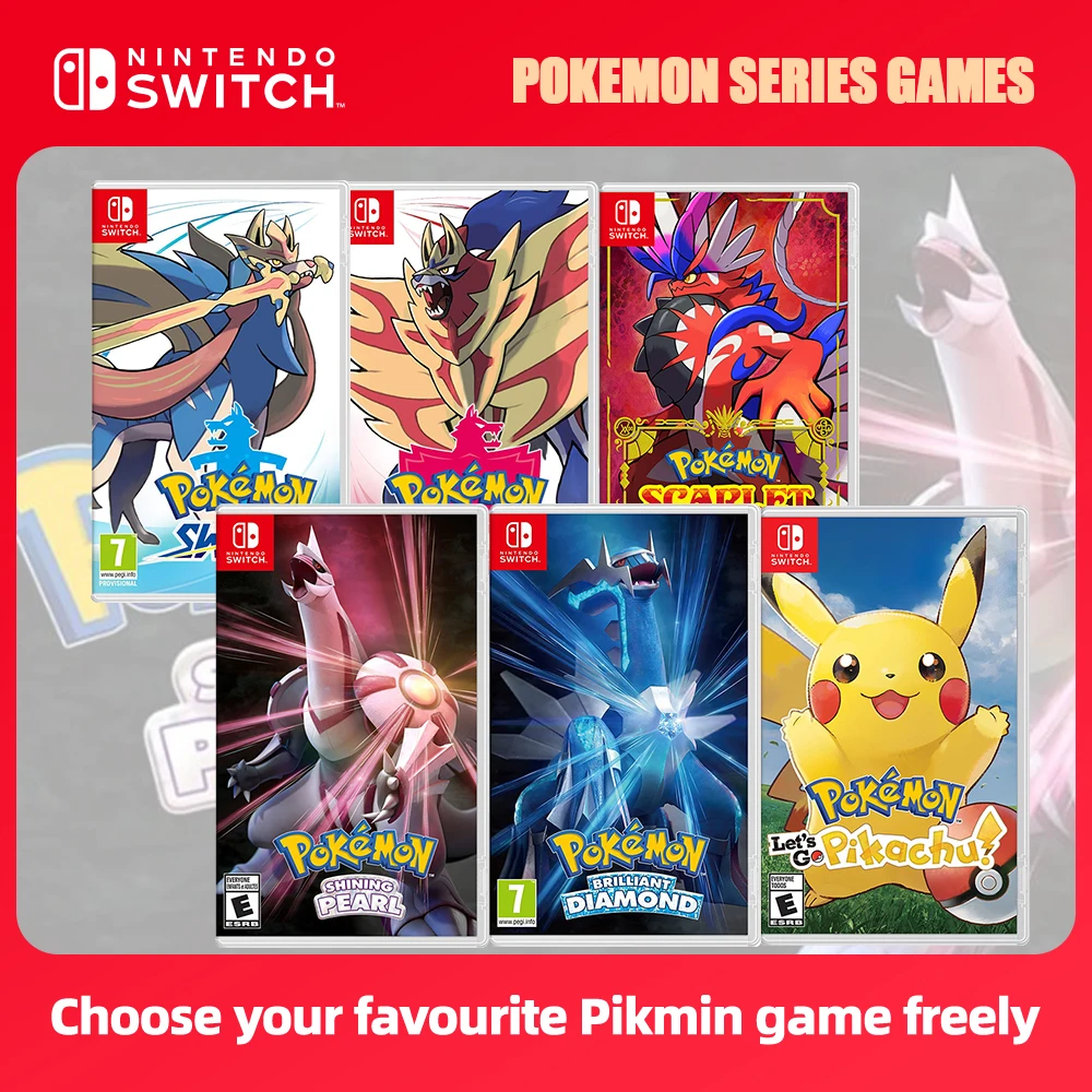 Pokémon Series Nintendo Switch tarjeta de juego Pokemon Pearl Diamond Sword Shield Pokémon Arceus Scarlet Violet tarjeta de juego física