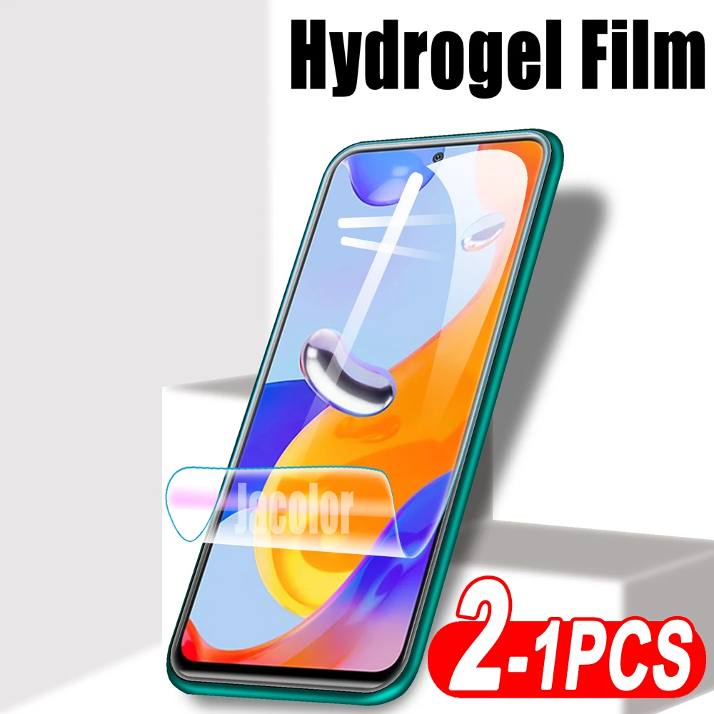 1-2PCS Screen Safety Film For Xiaomi Redmi Note 11 Pro 11E 11S 11T 10 10S 9 9S Hydrogel Film Redmy Note11 Front Gel Protector