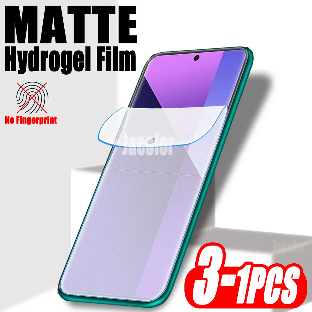 1-3PCS Matte Full Cover Hydrogel Film For Xiaomi Redmi Note 13 Pro Plus 4G 13Pro Frosted Protection Screen Protector Not Glass
