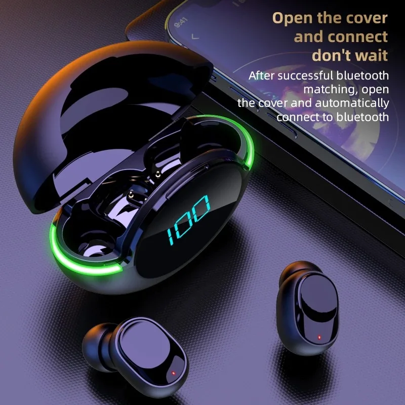 # Y80 nuevos auriculares Bluetooth Tws inalámbricos deportes correr impermeable reducción de ruido Gaming Esports pantalla Digital móvil