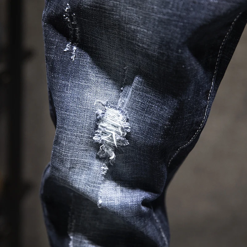 102762-lr9v31.jpg 2024 nuevos pantalones vaqueros rasgados para hombres pantalones vaqueros ajustados algodón estilo coreano moda elasticidad versátil azul negro ropa de hombre