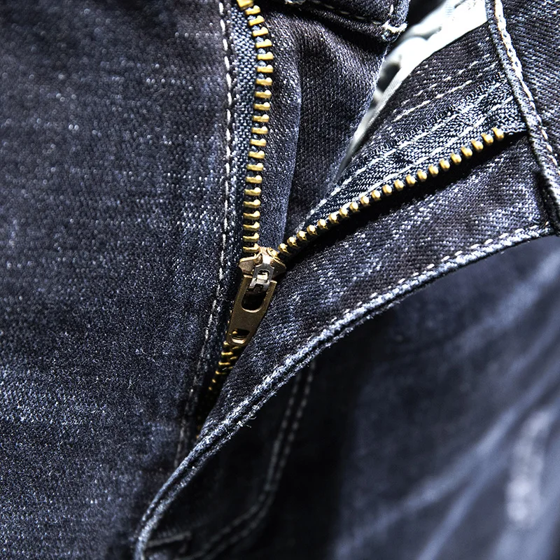 102762-zokau5.jpg 2024 nuevos pantalones vaqueros rasgados para hombres pantalones vaqueros ajustados algodón estilo coreano moda elasticidad versátil azul negro ropa de hombre