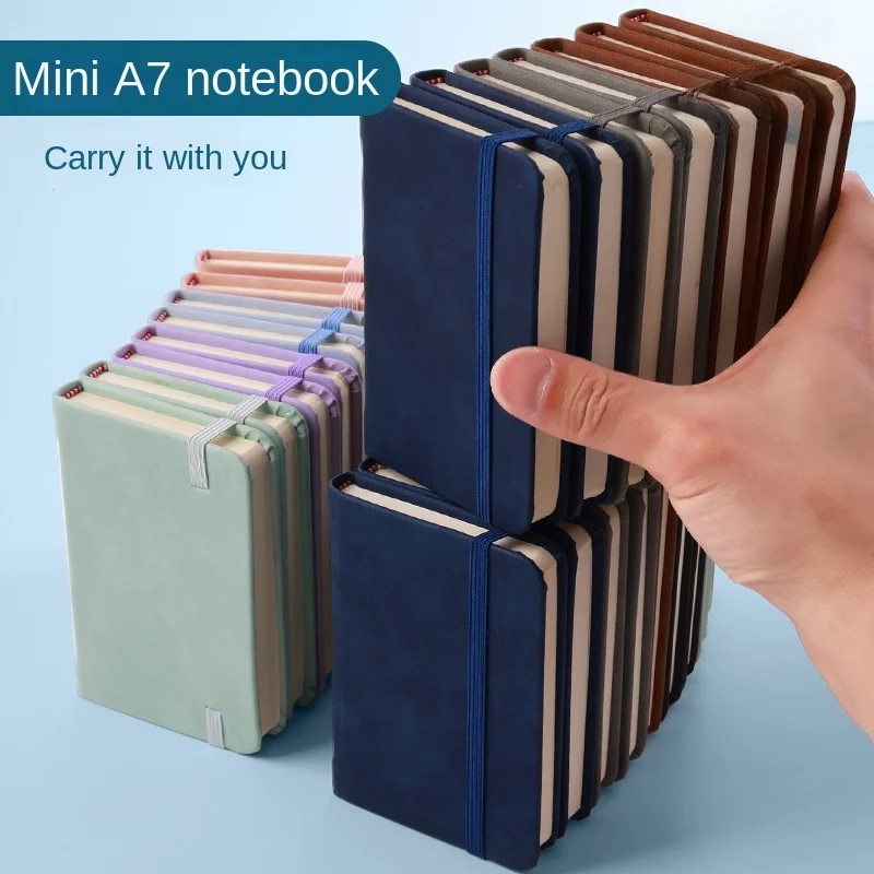 Mini libro A7, cuaderno pequeño, Bloc de notas portátil, bolsillo pequeño, sensación de piel, notas impermeables de cuero, suministros escolares