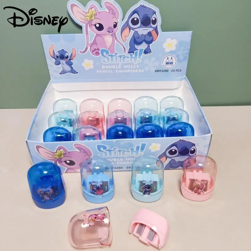 20 piezas sacapuntas Disney Stitch Diplopore Lilo & Stitch herramientas de afilado para estudiantes papelería útiles escolares para niños al por mayor