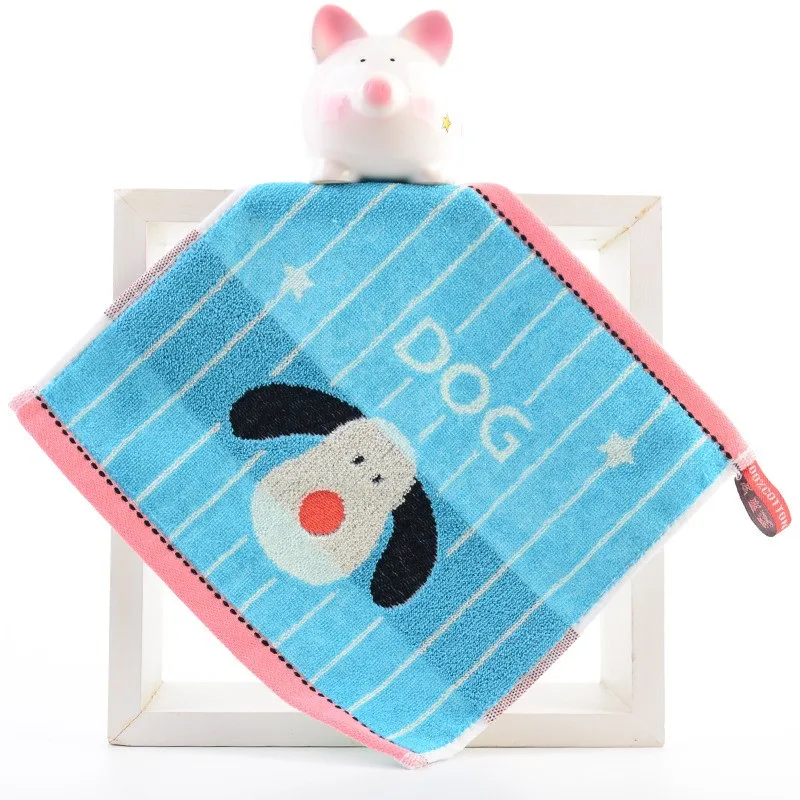 1 Uds. Toalla de mano cuadrada pequeña de algodón suave absorbente portátil de 25x25cm con lazo