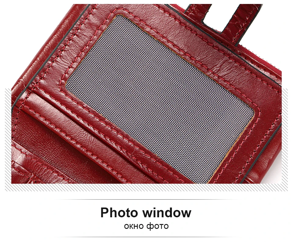 Cartera de cuero genuino a la moda para mujer con cremallera, monedero con bolsillo para monedas, tarjetero RFID a la moda, monedero pequeño