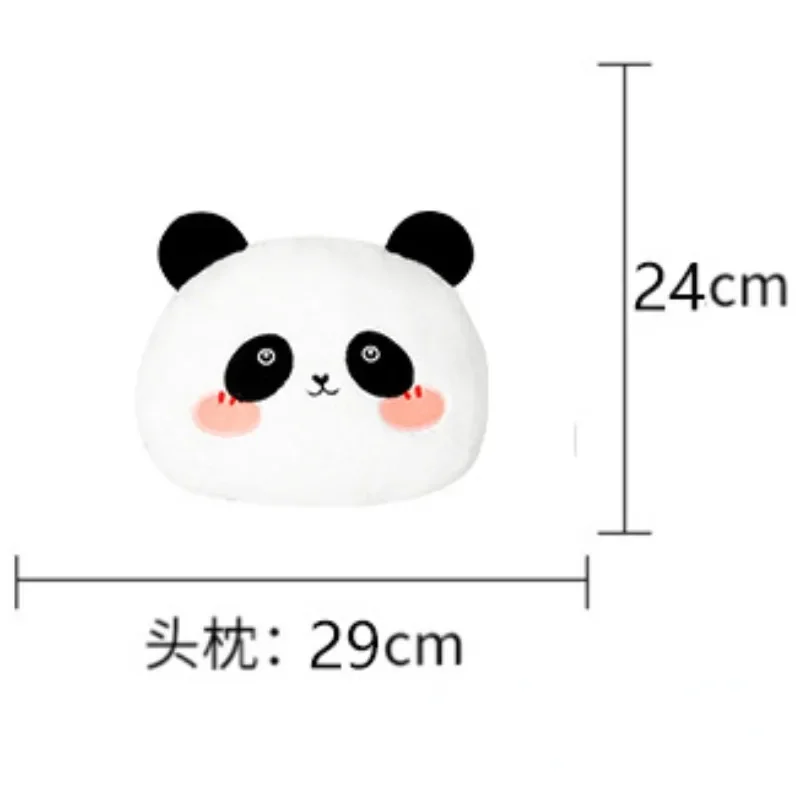 Almohada para el cuello del coche con diseño de dibujos animados para niñas, reposacabezas de coche con panda, accesorios interiores simples y bonitos, regalo creativo, 1 unidad