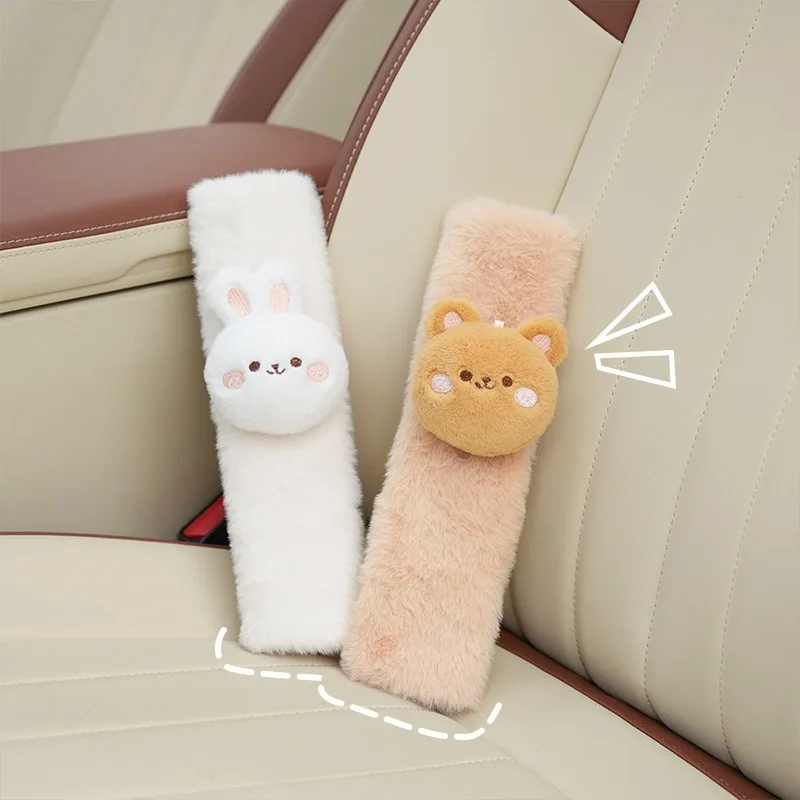 2 uds. Funda para cinturón de seguridad trasero para niños, hombreras universales con bonitos animales, fundas para cinturón de seguridad de coche, funda protectora para hombros y el pecho, accesorio