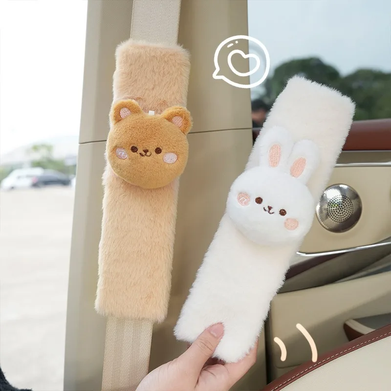 2 uds. Funda para cinturón de seguridad trasero para niños, hombreras universales con bonitos animales, fundas para cinturón de seguridad de coche, funda protectora para hombros y el pecho, accesorio